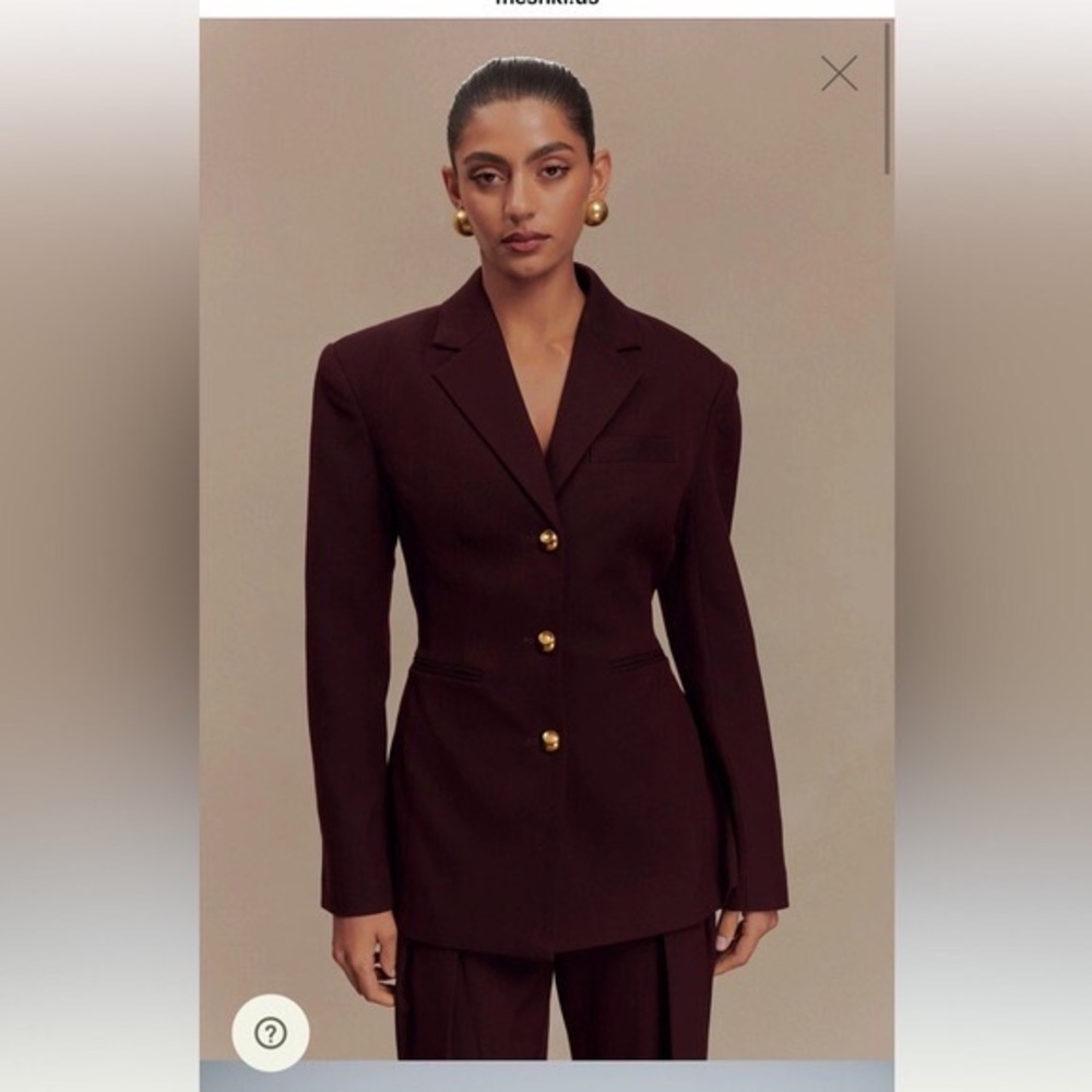 Mekhi Bellamy Cinched Blazer Mahogany